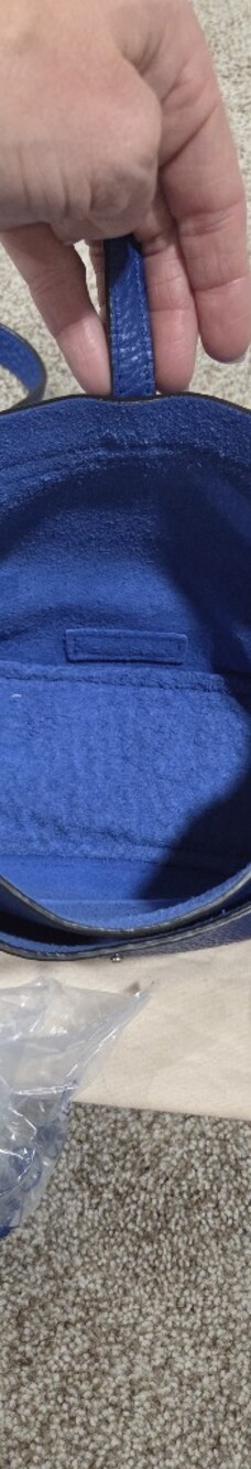 Rebecca Minkoff Royal Blue Pebbled Leather Unli Ed Saddle Bag. - Picture 5 of 8